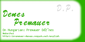 denes premauer business card